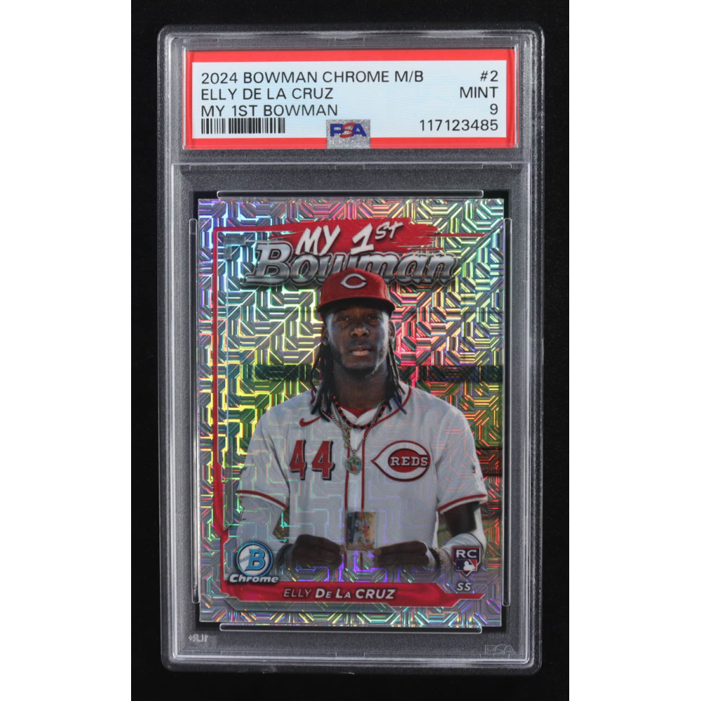 Elly De La Cruz 2024 Bowman Chrome Mega Box My 1st Bowman #M1B2 RC (PSA 9) at PristineAuction.com