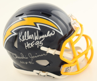 Kellen Winslow & Charlie Joiner Signed Chargers Throwback Speed Mini Helmet Inscribed "HOF 95" & "HOF 96" (Beckett) at PristineAuction.com