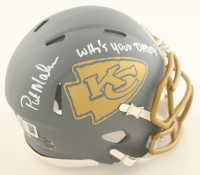 Patrick Mahomes Sr. Signed Chiefs Slate Alternate Speed Mini Helmet Inscribed "Who's Your Daddy?" (Beckett) at PristineAuction.com