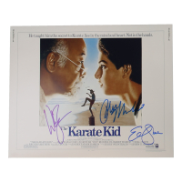 Ralph Macchio, William Zabka, & Elisabeth Shue Signed "The Karate Kid" 16x20 Poster (ACOA) at PristineAuction.com