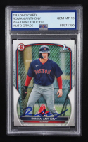 Roman Anthony Signed 2023 Topps Bowman 1st #BP-71 RC (PSA | Autograph Graded 10) at PristineAuction.com