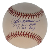 Andre Dawson Signed OML Baseball Inscribed "77 N.L. ROY" & "87 N.L. MVP" (JSA) at PristineAuction.com