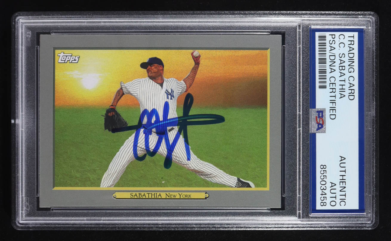 C.C. Sabathia Signed 2020 Topps Prominent Base Ball Players #TR-1 (PSA) at PristineAuction.com C.C. Sabathia Signed 2020 Topps Prominent Base Ball Players #TR-1 (PSA) at PristineAuction.com