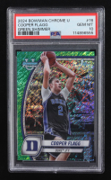 Cooper Flagg 2024-25 Bowman Chrome University Green Shimmer Refractors #16 RC (PSA 10) at PristineAuction.com