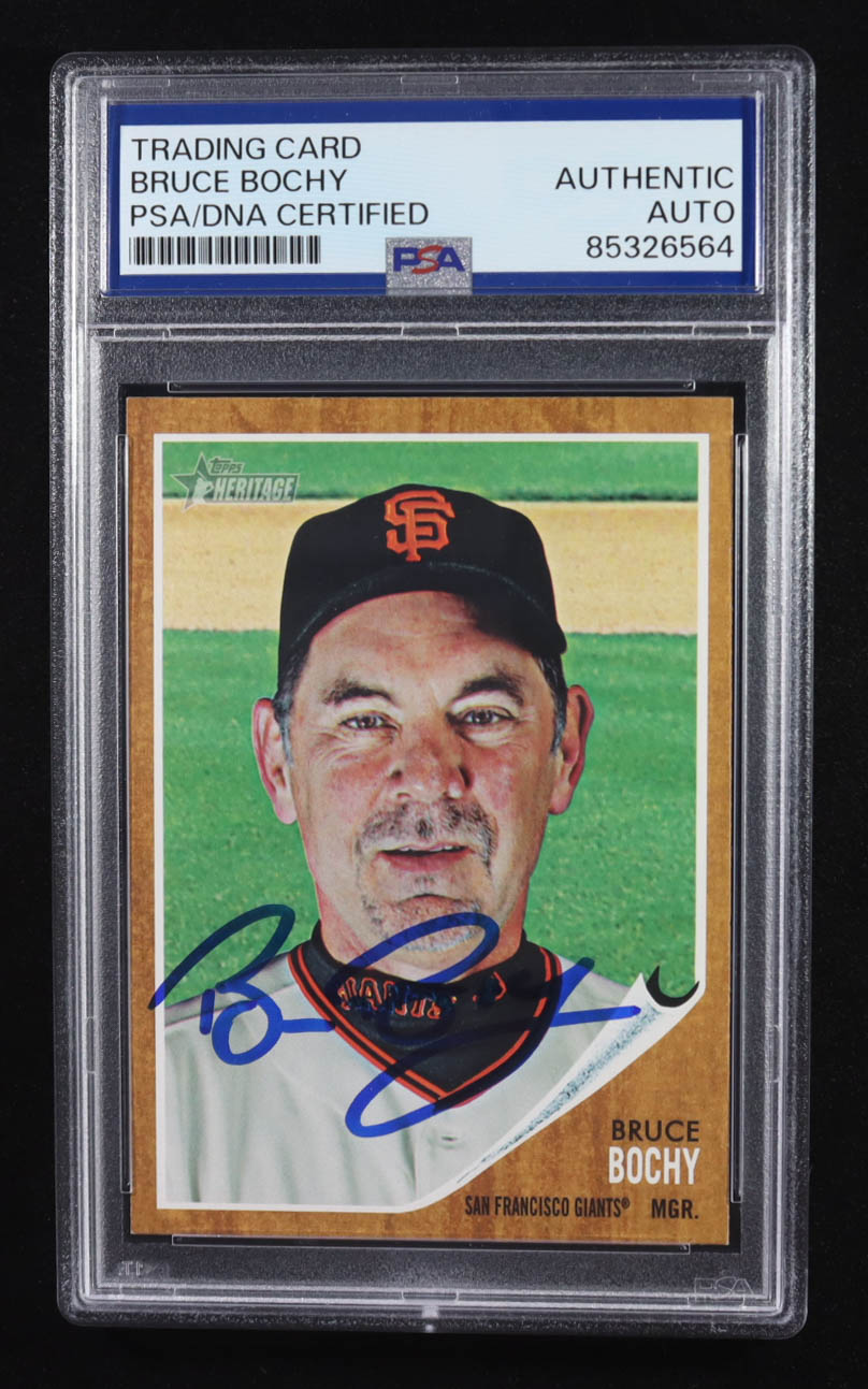 Bruce Bochy Signed 2011 Topps Heritage #322 (PSA) at PristineAuction.com Bruce Bochy Signed 2011 Topps Heritage #322 (PSA) at PristineAuction.com