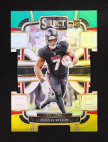 Bijan Robinson 2023 Panini Select Die Cut Green Yellow Prizm #4 at PristineAuction.com