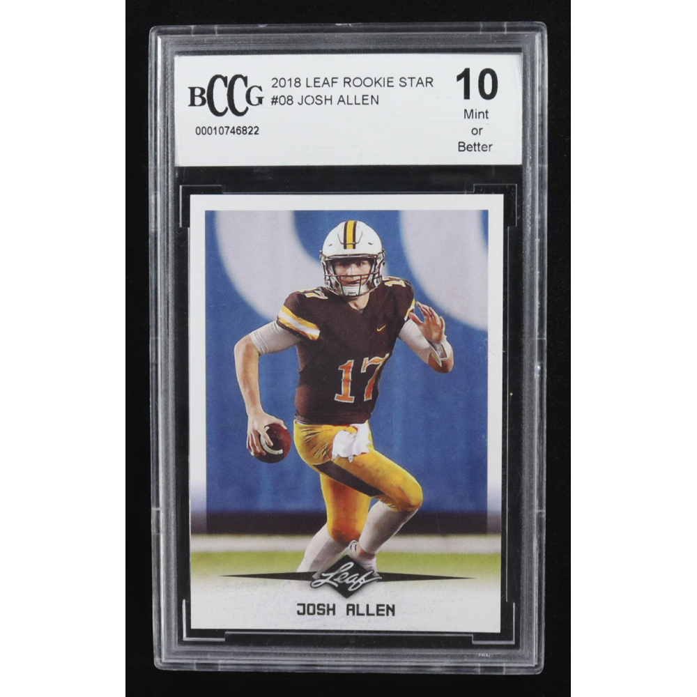 Josh Allen 2018 Leaf Rookie Star #08 RC (BCCG 10) at PristineAuction.com