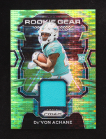 De'Von Achane 2023 Panini Prizm Rookie Gear Neon Green Pulsar #10 RC at PristineAuction.com