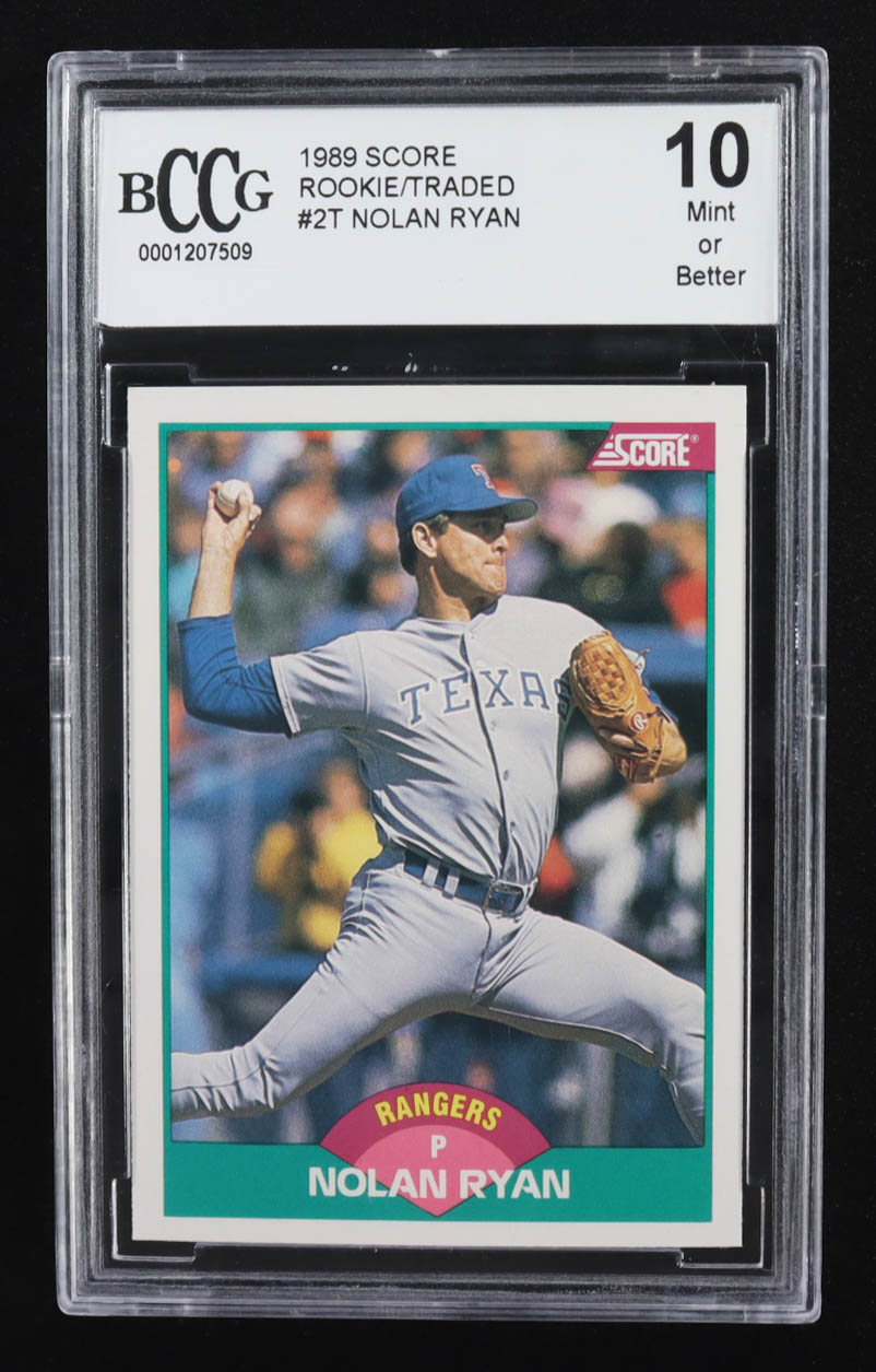 Nolan Ryan 1989 Score Rookie/Traded #2T (BCCG 10) at PristineAuction.com Nolan Ryan 1989 Score Rookie/Traded #2T (BCCG 10) at PristineAuction.com