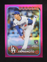 Yoshinobu Yamamoto 2024 Topps Chrome Pink Refractor #18 RC at PristineAuction.com