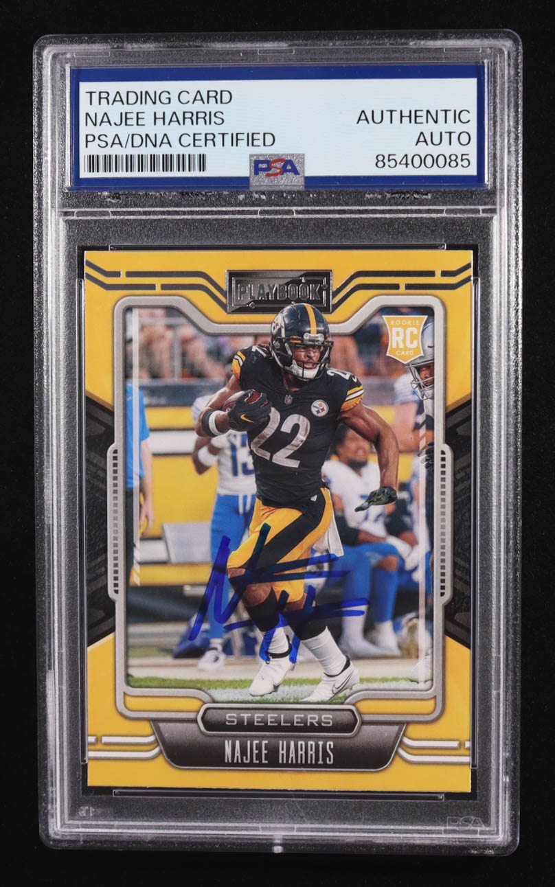 Najee Harris Signed 2020 Panini Playbook Trading Card #111 RC (PSA | Autograph Graded PSA Authentic) at PristineAuction.com Najee Harris Signed 2020 Panini Playbook Trading Card #111 RC (PSA | Autograph Graded PSA Authentic) at PristineAuction.com