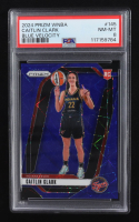 Caitlin Clark 2024 Panini Prizm WNBA Prizms Blue Velocity #145 RC (PSA 8) at PristineAuction.com