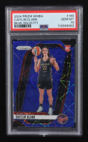 Caitlin Clark 2024 Panini Prizm WNBA Prizms Blue Velocity #145 RC (PSA 10) at PristineAuction.com