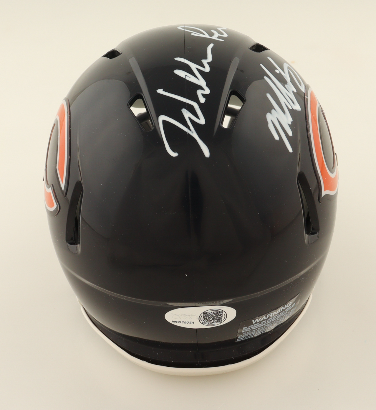 Mike Singletary & William Perry Signed Bears Speed Mini Helmet (JSA) at PristineAuction.com Mike Singletary & William Perry Signed Bears Speed Mini Helmet (JSA) at PristineAuction.com