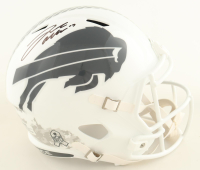 Josh Allen Signed Bills Full-Size Salute To Service Alternate Speed Helmet (Beckett) at PristineAuction.com