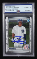Jasson Dominguez Signed 2020 Topps Bowman 1st Chrome #BCP-8 RC (PSA | Autograph Graded 10) at PristineAuction.com