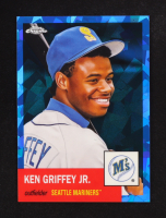 Ken Griffey Jr. 2022 Topps Chrome Platinum Anniversary Blue Atomic Refractors #450 #19/100 at PristineAuction.com