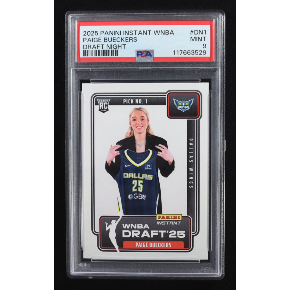 Paige Bueckers 2025 Panini Instant WNBA Draft Night #DN1 RC (PSA 9) at PristineAuction.com