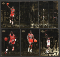 Michael Jordan 1998 Upper Deck Michael Jordan Gatorade Jumbo Complete Set of (12) Cards at PristineAuction.com