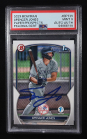 Spencer Jones Signed 2023 Bowman 1st Edition Topps Trading Card #BP139 RC (PSA 9 | Autograph Graded PSA Authentic) at PristineAuction.com