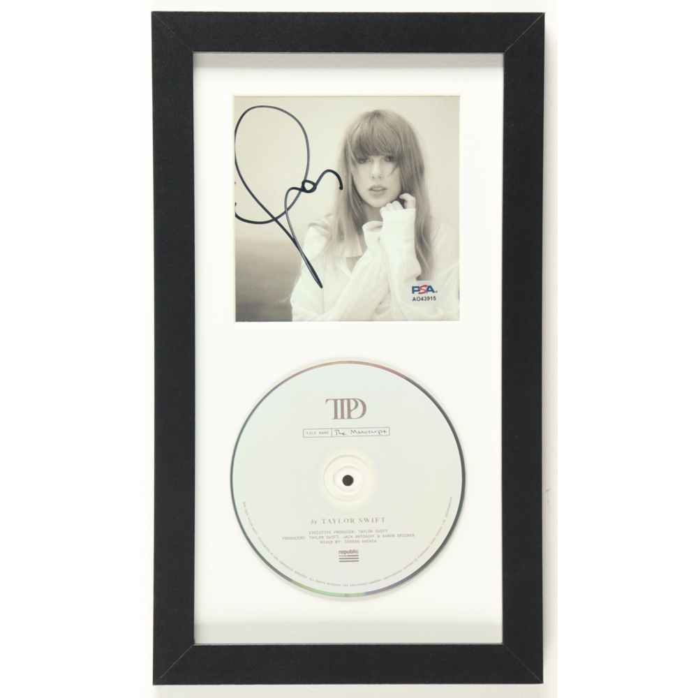Taylor Swift Signed "The Tortured Poets Department" Custom Framed CD Insert Display (PSA) at PristineAuction.com