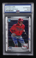 Bryson Stott Signed 2023 Bowman Chrome Topps Trading Card #BCP-68 RC (PSA | Autograph Graded PSA Authentic) at PristineAuction.com