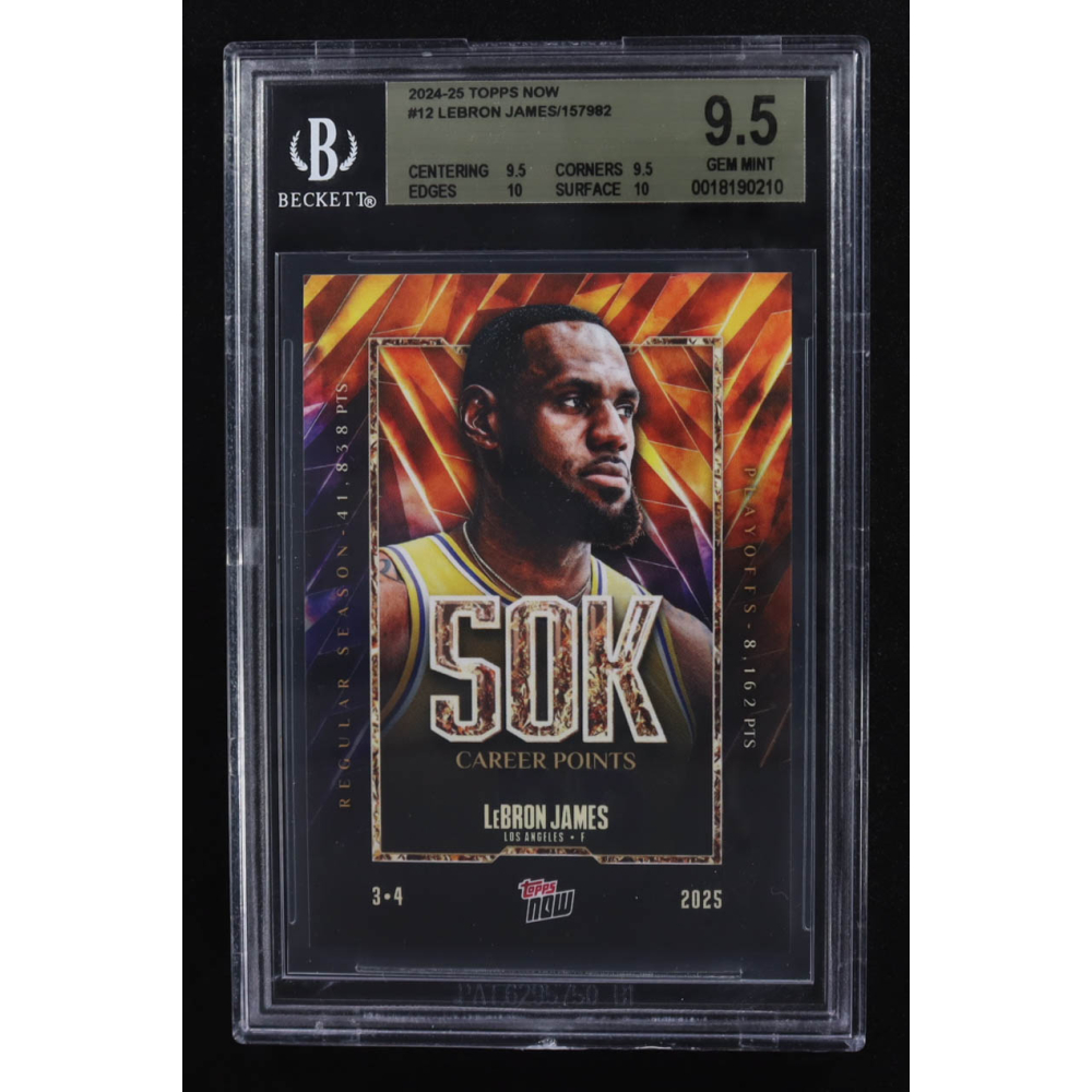 LeBron James 2024-25 Topps Now #12 (BGS 9.5) at PristineAuction.com