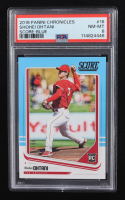 Shohei Ohtani 2018 Score Blue #16 RC #18/49 (PSA 8) at PristineAuction.com