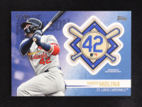 Yadier Molina 2018 Topps Update Jackie Robinson Commemorative Patches Blue #JRPYM #17/50 at PristineAuction.com