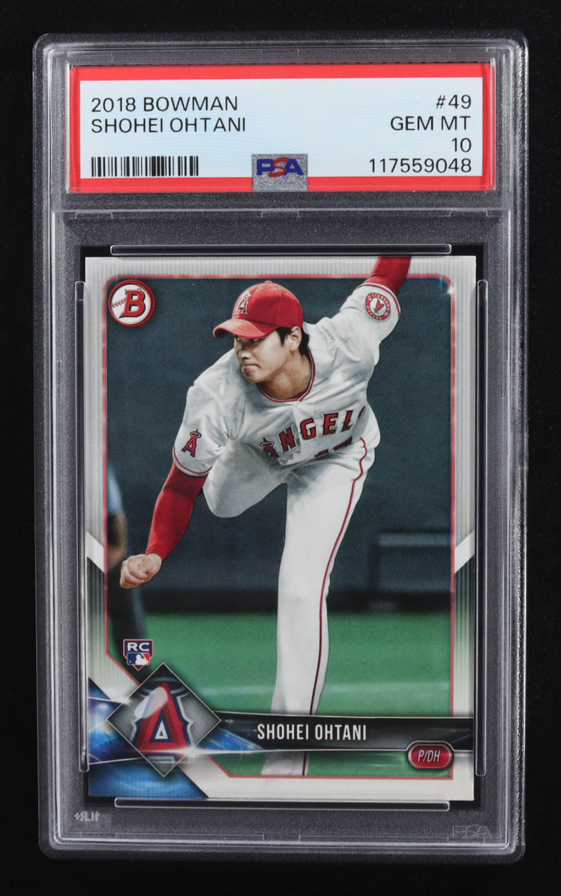 Shohei Ohtani 2018 Bowman #49 RC (PSA 10) at PristineAuction.com Shohei Ohtani 2018 Bowman #49 RC (PSA 10) at PristineAuction.com