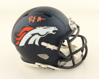 RJ Harvey Signed Broncos Speed Mini Helmet (JSA) at PristineAuction.com