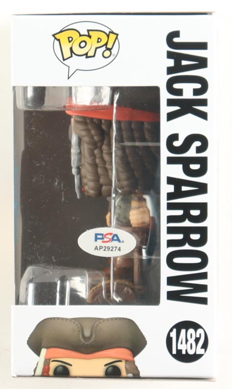 Johnny Depp Signed "Pirates of the Caribbean" Jack Sparrow #1482 Funko Pop! Vinyl Figure (PSA) at PristineAuction.com Johnny Depp Signed "Pirates of the Caribbean" Jack Sparrow #1482 Funko Pop! Vinyl Figure (PSA) at PristineAuction.com