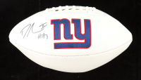 Dexter Lawrence Signed Giants Logo Football (Beckett) at PristineAuction.com