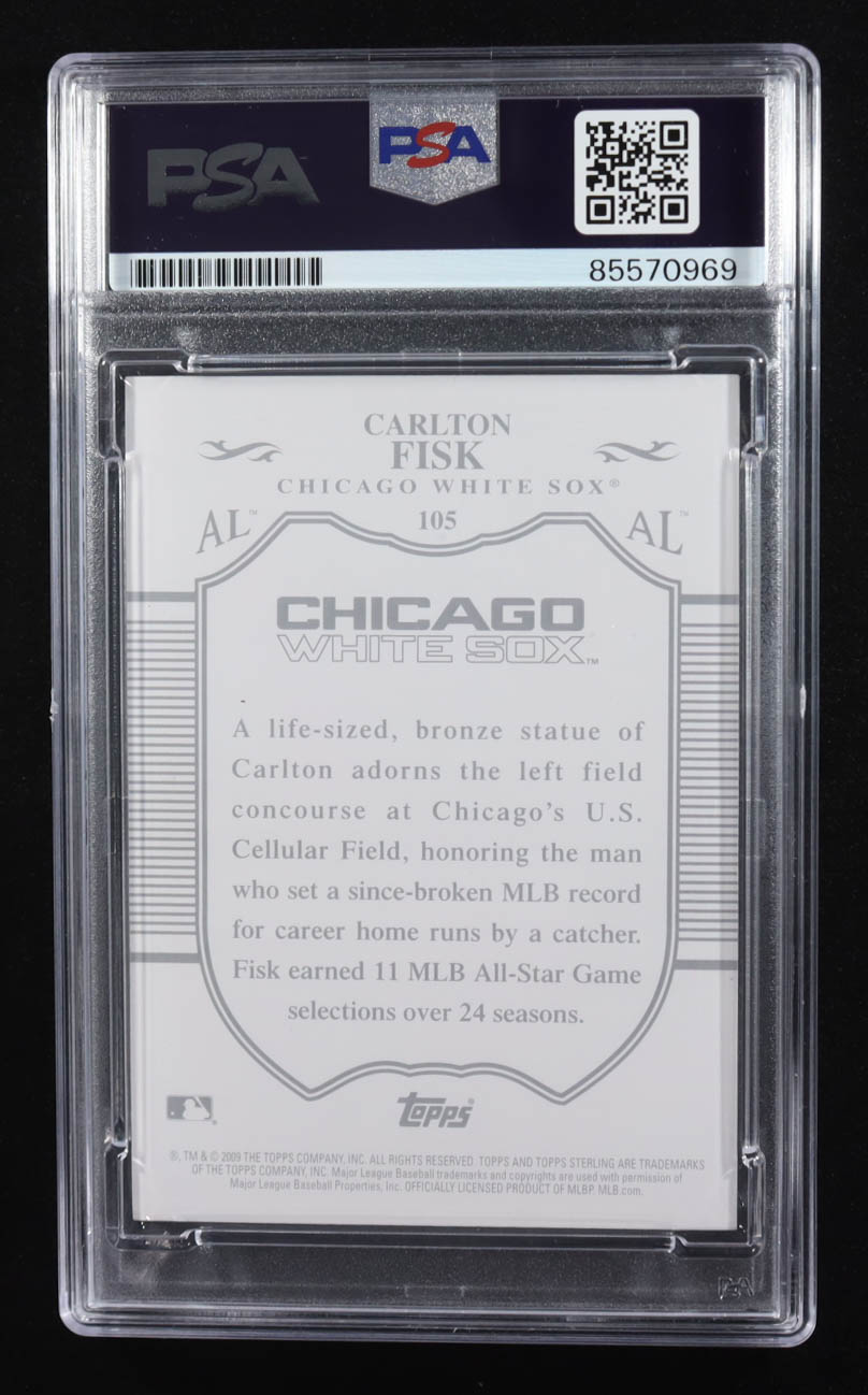 Carlton Fisk Signed 2009 Topps Sterling Trading Card #105 #142/250 (PSA | Autograph Graded PSA Authentic) at PristineAuction.com Carlton Fisk Signed 2009 Topps Sterling Trading Card #105 #142/250 (PSA | Autograph Graded PSA Authentic) at PristineAuction.com