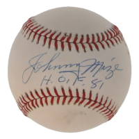 Johnny Mize Signed ONL Baseball Inscribed "H.O.F. 81" (JSA) at PristineAuction.com