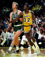 Magic Johnson & Larry Bird Signed 16x20 Photo (PSA & Beckett) at PristineAuction.com
