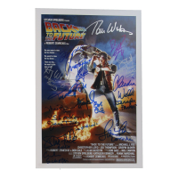 Back to the Future | 12x18 Poster Cast-Signed by (15) with Michael J. Fox, Christopher Lloyd, Claudia Wells (ACOA) at PristineAuction.com