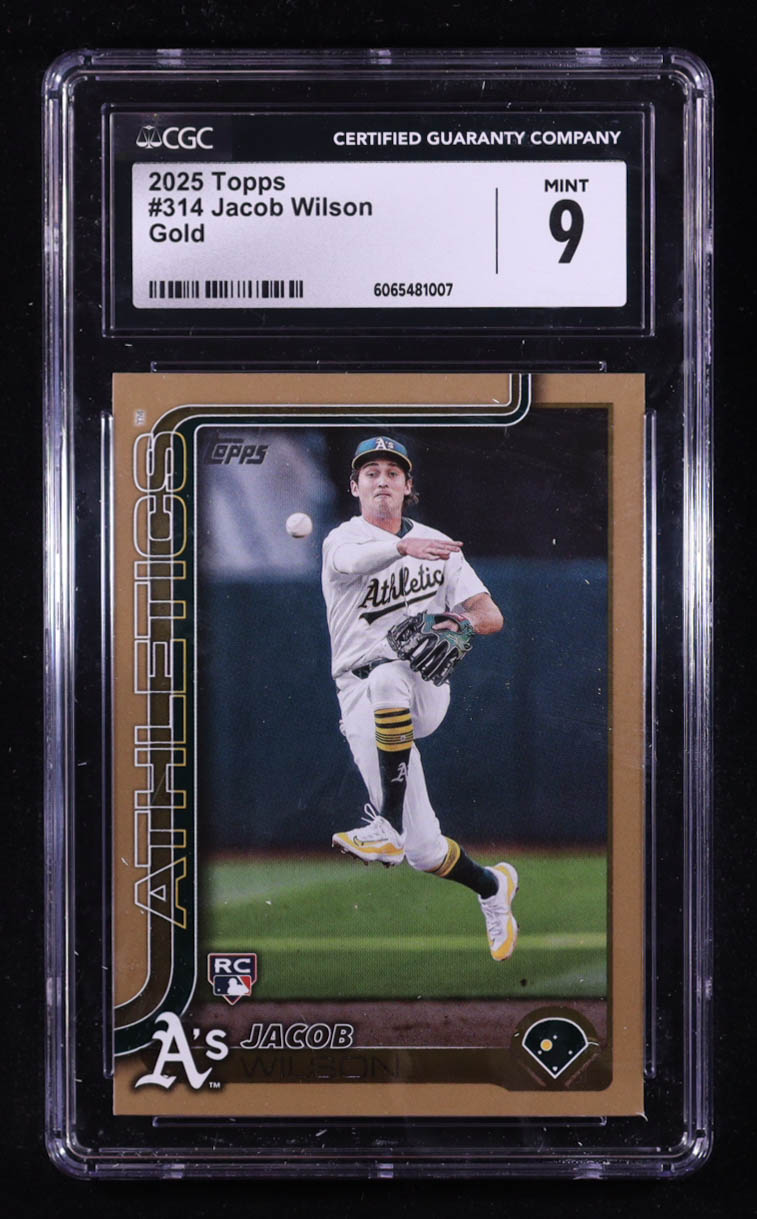 Jacob Wilson 2025 Topps Gold #314 RC #1277/2025 (CGC 9) at PristineAuction.com Jacob Wilson 2025 Topps Gold #314 RC #1277/2025 (CGC 9) at PristineAuction.com