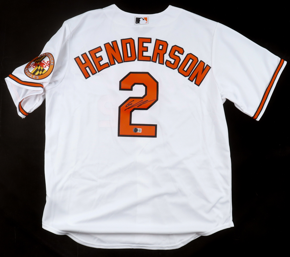 Gunnar Henderson Signed Orioles Nike Authentic Jersey (Beckett) at PristineAuction.com Gunnar Henderson Signed Orioles Nike Authentic Jersey (Beckett) at PristineAuction.com