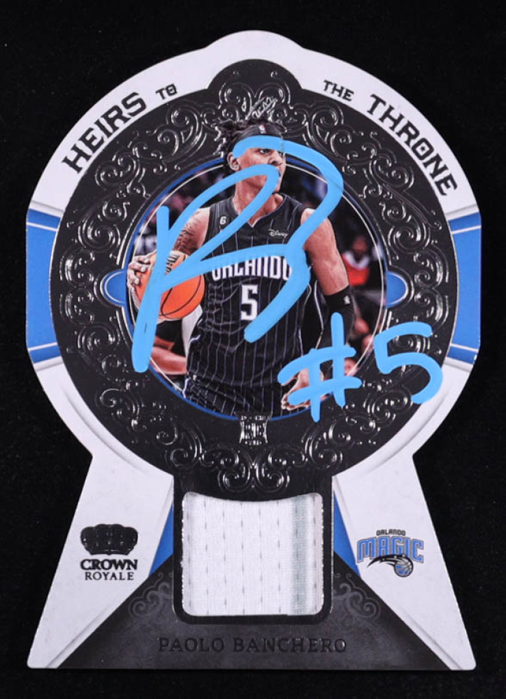 Paolo Banchero Signed 2022-23 Crown Royale Heirs to the Throne Relics #25 RC (JSA)