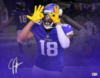 Justin Jefferson Signed Vikings 16x20 Photo (Beckett) at PristineAuction.com