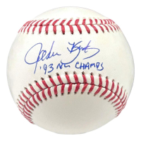 John Kruk Signed OML Baseball Inscribed "93 NL Champs" (Beckett) at PristineAuction.com