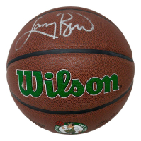 Larry Bird Signed Celtics Logo NBA Basketball (PSA & Bird) at PristineAuction.com