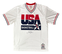 Larry Bird Signed Team USA "Dream Team" Mitchell & Ness Authentic Shooting Shirt (PSA & Bird) at PristineAuction.com