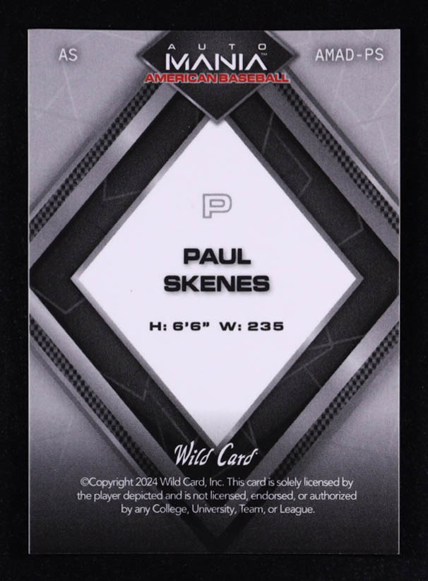Paul Skenes 2024 Wild Card Automania Silver Square #AMADPS RC #8/10 at PristineAuction.com Paul Skenes 2024 Wild Card Automania Silver Square #AMADPS RC #8/10 at PristineAuction.com