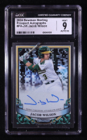 Jacob Wilson 2024 Bowman Sterling Prospect Autographs Topps #PA-JW RC (CGC 9 | Auto 10) at PristineAuction.com