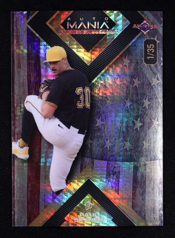 Paul Skenes 2024 Wild Card Automania American Flag Silver Hyper #AMASQPS RC #1/35 at PristineAuction.com Paul Skenes 2024 Wild Card Automania American Flag Silver Hyper #AMASQPS RC #1/35 at PristineAuction.com