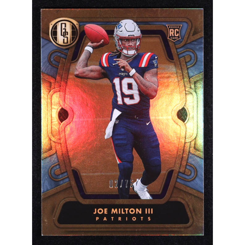 Joe Milton III 2024 Panini Gold Standard Platinum #181 RC #02/75 at PristineAuction.com Joe Milton III 2024 Panini Gold Standard Platinum #181 RC #02/75 at PristineAuction.com