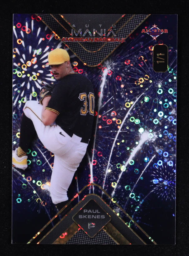 Paul Skenes 2024 Wild Card Automania Fireworks Blue No Huddle #AMATPS RC #1/1 at PristineAuction.com Paul Skenes 2024 Wild Card Automania Fireworks Blue No Huddle #AMATPS RC #1/1 at PristineAuction.com