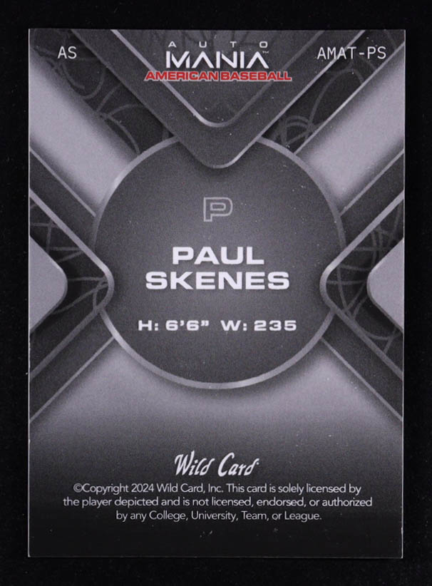 Paul Skenes 2024 Wild Card Automania American Flag Silver #AMATPS RC #13/50 at PristineAuction.com Paul Skenes 2024 Wild Card Automania American Flag Silver #AMATPS RC #13/50 at PristineAuction.com